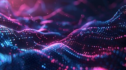 Obraz premium Mesmerizing Waves of Luminous Digital Energy Captivating Fractal Glow in Psychedelic Cosmic Backdrop