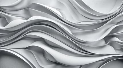 Gray wave pattern background with soft, undulating lines and subtle gradients, perfect for an elegant wallpaper design
