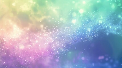 Fototapeta premium Gradient background with soft pastel tones of blue, purple, and green, blending into a holographic, abstract blur