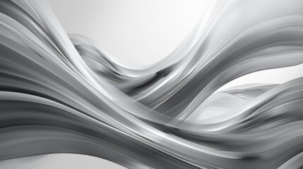 Obraz premium Gray wave pattern background with soft curves and subtle gradients, ideal for a sleek and sophisticated wallpaper