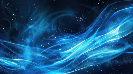 Futuristic particle curve background in blue, featuring dynamic lines and a hi-tech abstract design