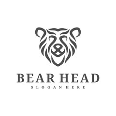 Bear logo vector template, Creative Bear head logo design concepts