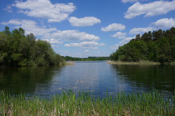 Blick auf den Rothsee bei Roth in Bayern in Deutschland