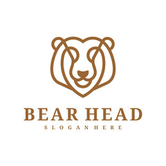 Bear logo vector template, Creative Bear head logo design concepts