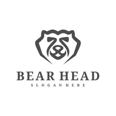 Bear logo vector template, Creative Bear head logo design concepts