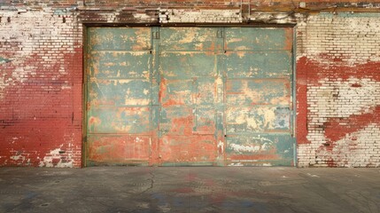 Fototapeta premium The old building has a painted and varnished brick wall ideal for a backdrop