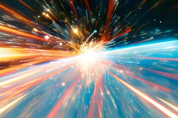 Dynamic and fast-paced visual, conveying the speed of modern life.