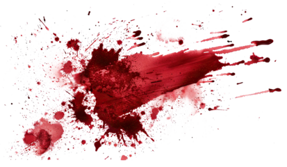 Blood stains cut out
