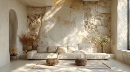 The Art of Rustic Elegance: A Modern Living Space with Timeless Charm