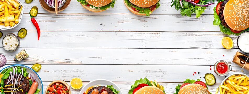 Double border design adds visual interest and highlights the deliciousness of the summertime feast.