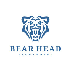 Bear logo vector template, Creative Bear head logo design concepts