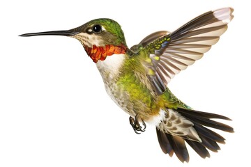 Fototapeta premium Hummingbird feeding on nectar.
