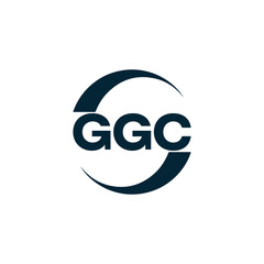GGC logo. G G C design. White GGC letter. GGC, G G C letter logo design. G G C letter logo design in FIVE, FOUR, THREE, style. letter logo set in one artboard. G G C letter logo vector design.