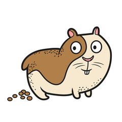 Cute cartoon Guinea pig color variation on white background