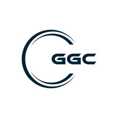 GGC logo. G G C design. White GGC letter. GGC, G G C letter logo design. G G C letter logo design in FIVE, FOUR, THREE, style. letter logo set in one artboard. G G C letter logo vector design.