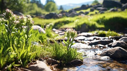 Obraz premium stream in the mountains