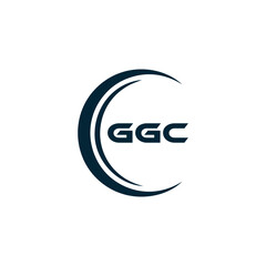 GGC logo. G G C design. White GGC letter. GGC, G G C letter logo design. G G C letter logo design in FIVE, FOUR, THREE, style. letter logo set in one artboard. G G C letter logo vector design.