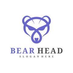 Bear logo vector template, Creative Bear head logo design concepts