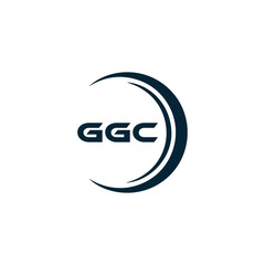 GGC logo. G G C design. White GGC letter. GGC, G G C letter logo design. G G C letter logo design in FIVE, FOUR, THREE, style. letter logo set in one artboard. G G C letter logo vector design.
