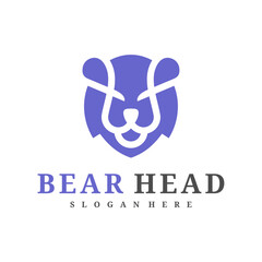 Bear logo vector template, Creative Bear head logo design concepts