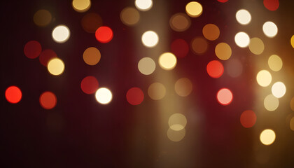 Party celebration red and gold lighting blurred background. Generative AI