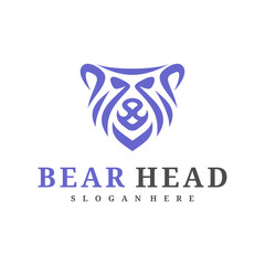 Bear logo vector template, Creative Bear head logo design concepts