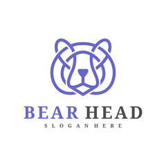 Bear logo vector template, Creative Bear head logo design concepts