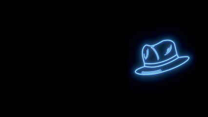 Luminous Fedora: A Neon Hat Illuminates the Night