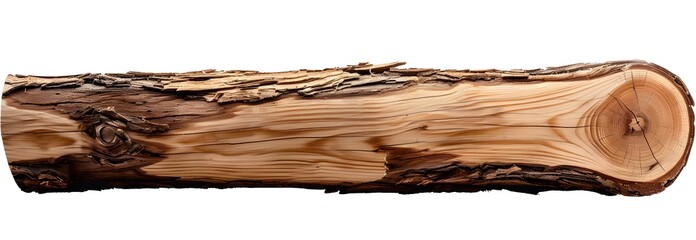 A close-up image of a log with a natural wood grain pattern.