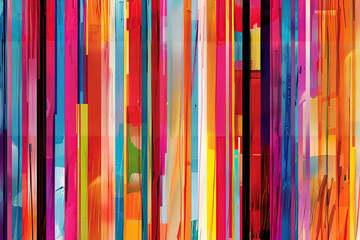 close up horizontal abstract illustration of colourful vertical stripes pattern background