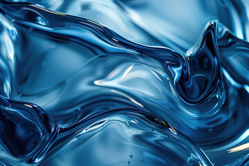Close up view of blue liquid
