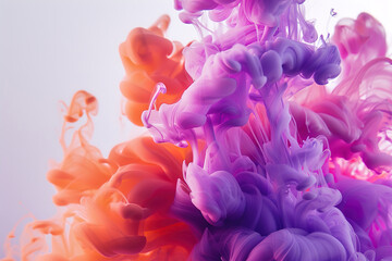 Obraz premium Swirling colored ink in water