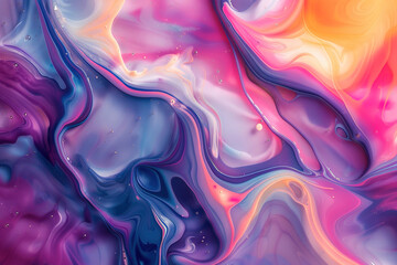 Fototapeta premium Vibrant abstract painting with diverse shapes and colors