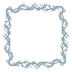 Elegant and realistic frame and hand drawn leaves, design template in line style. Vector background for wedding invitations, greeting cards, social media stories, labels, corporate identities