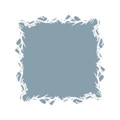 Elegant and realistic frame and hand drawn leaves, design template in line style. Vector background for wedding invitations, greeting cards, social media stories, labels, corporate identities