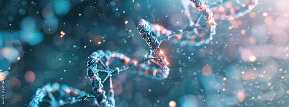 Aufkleber dna double helix. dna molecule structure. medical science research of chromosome dna genetic biotech