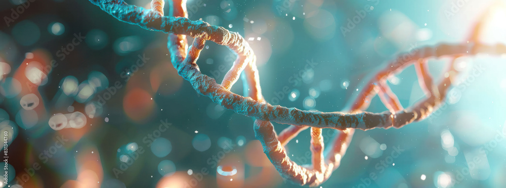 Aufkleber dna double helix. dna molecule structure. medical science research of chromosome dna genetic biotech