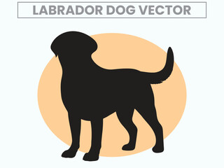 Labrador dog silhouette for Labrador dog Lover.