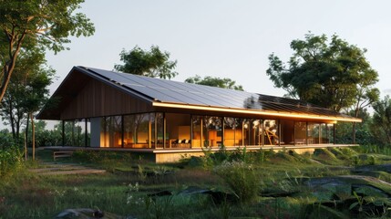 Solar panel energy concept. Illustration generated by ai