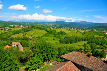 the Monferrato hills seen from Tagliolo Alessandria Italy
