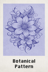 Botanical illustration for printing on wall decorations. Pattern for covers, business cards. Generated by Ai