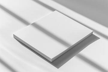 simple notepad with white paper, placed on a white background, with natural shadows that accentuate its texture and thickness.
Empty notebook ready to be filled. AI generated