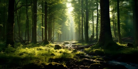 Forests are vital for oxygen carbon capture and bioenergy production in harmony. Concept Forests, Oxygen, Carbon Capture, Bioenergy Production, Harmony