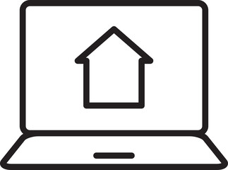 Laptop Homepage Line Icon
