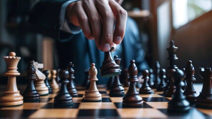 Chess business strategy concept illustration generated by ai