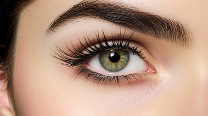 Obraz premium A woman with brown hair and brown eyes.