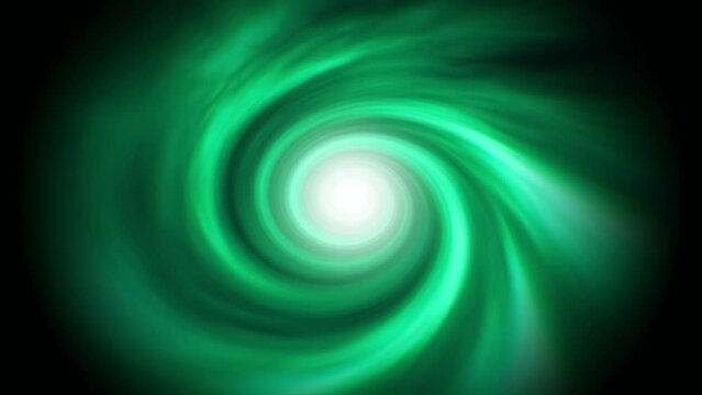 A swirling spiral green looping vortex.