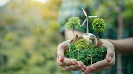 Sustainable Development and Environmental Responsibility

Description:
Conceptual images depicting sustainable development and environmental responsibility, showcasing green energy solutions and urban