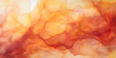 Abstract watercolor background with fiery textures in vibrant orange yellow and red hues. Concept...