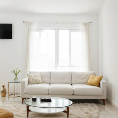 modern living room interior design white sofa